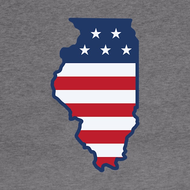 Stars and Stripes Illinois by SLAG_Creative